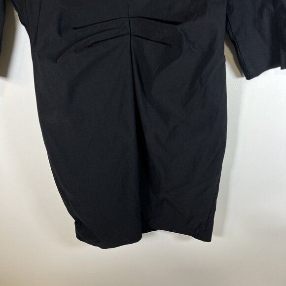 Joseph Ribkoff Women's Black Full Zip Front Ruched Stretch Dress Size 18 - Picture 9 of 9